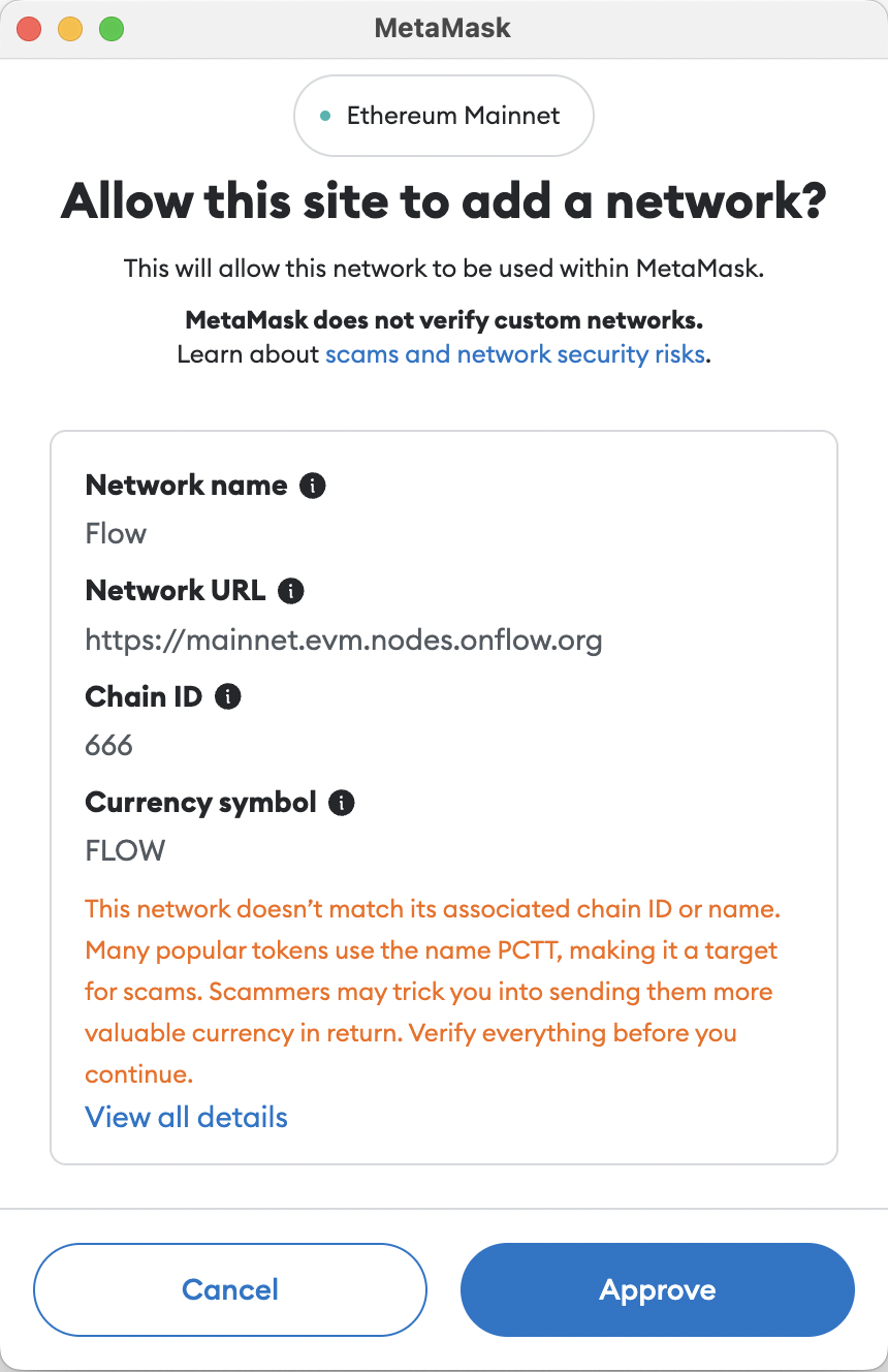 Metamask Network